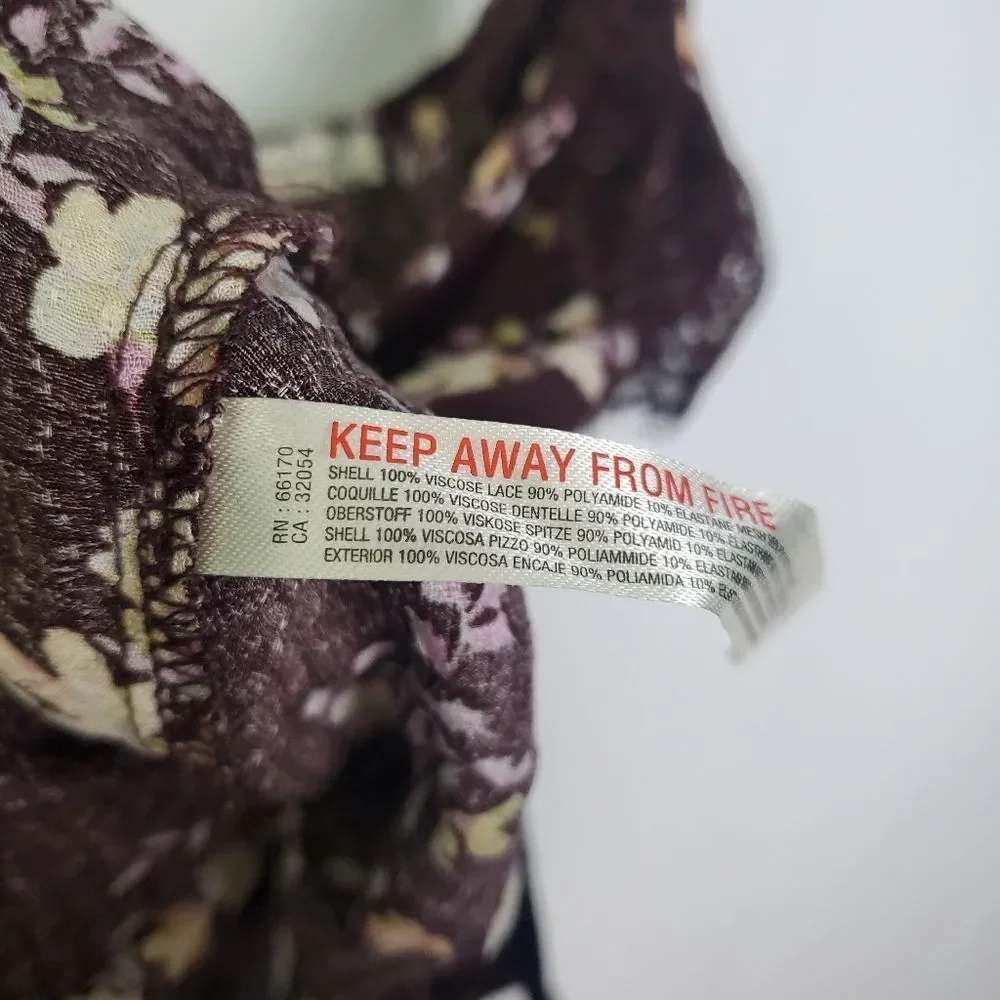 Intimately Free People Floral Lace Bodysuit Size Small